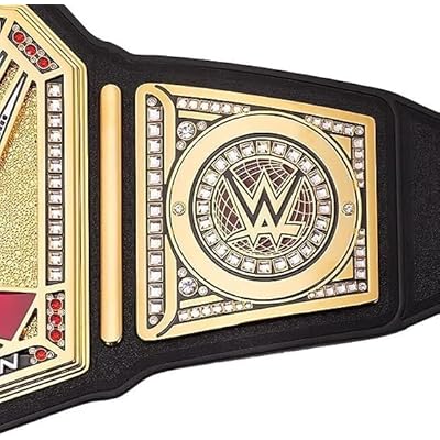 Wrestling Championship Belt Replica - Adult Size, Heavyweight Title, High-Quality Zinc Alloy Plates, Cowhide Leather Strap